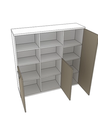 Стеллаж комбинированный низкий E402