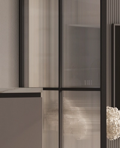 Составная перегородка для зонирования пространства, стекло Эстриадо GRACE 11