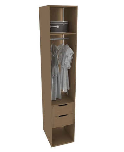 Шкаф для спальни с двумя ящиками и штангой  с подсветкой R220.60-2