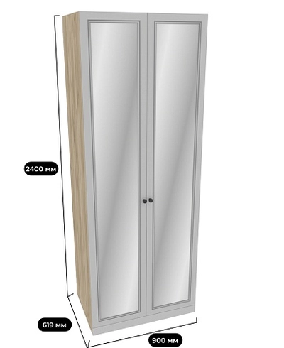 Шкаф двухдверный с зеркалом А210.60-4Z