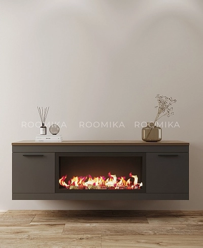 Тумба ТВ навесная с электрокамином L545.451