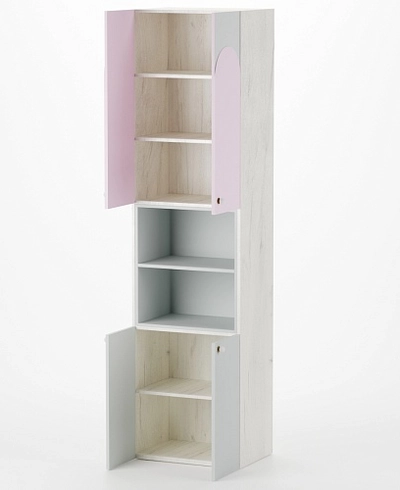 Шкаф книжный с нишей, фасады в эмали LE228.44