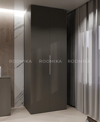 Шкаф 2 дверный, фрезерованные фасады в эмали LE210.60-3