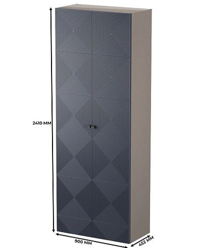 Шкаф 2 дверный, фрезерованные фасады в эмали LE210.44-1