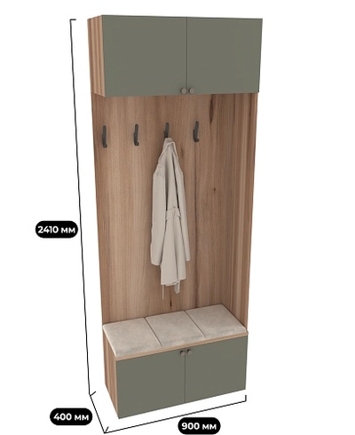 Ниша с крючками с мягким сидением L420 L/R