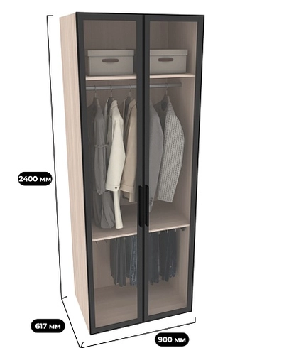 Шкаф для спальни со штангой и брючницей R210.60-5