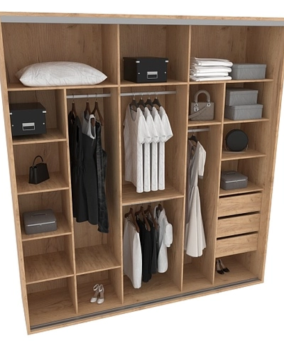 Шкаф-купе ХG246.60-3, профиль INTEGRO, фасад МДФ/зеркало серебро