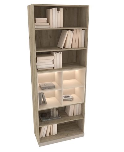 Шкаф для книг с нишей А216 с подсветкой