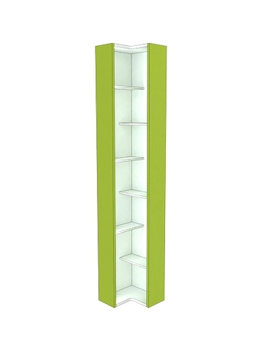 Стеллаж завершающий угловой равносторонний с подсветкой L230