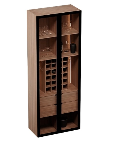 Шкаф-бар со встроенными ящиками с подсветкой R217