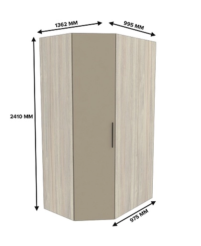 Шкаф угловой с подсветкой L209.60 L/R