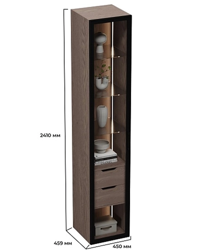 Шкаф со встроенными ящиками с подсветкой R221.1