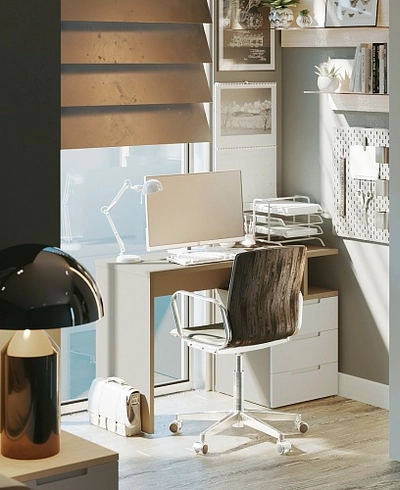 Стол письменный/ туалетный, фасады в эмали LE715 L/R