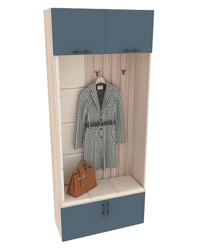 Секция с крючками с подсветкой и мягкими панелями L419