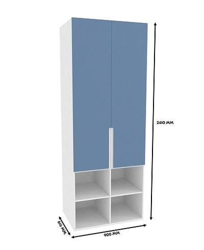 Шкаф двухдверный, фасады в эмали LE217.60-4