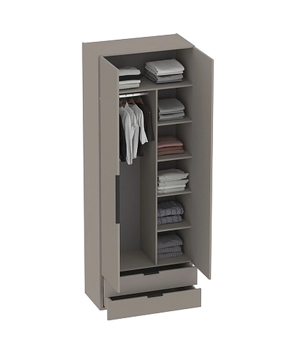 Шкаф 2 дверный с ящиками, фасады в эмали LE211.44