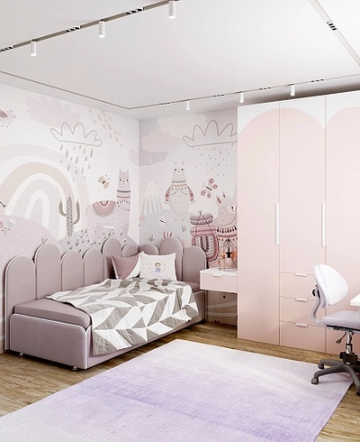 Розовая комната для девочки подростка Лацио 105