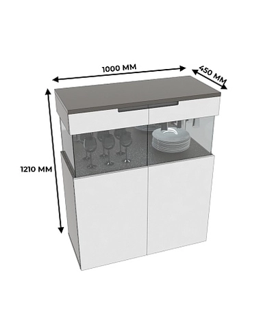 Винный шкаф с подсветкой, фасады в эмали LE200