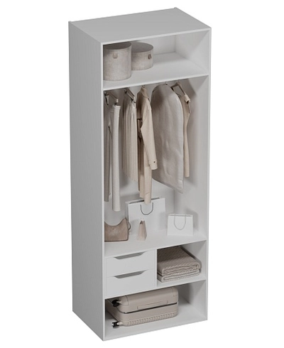 Шкаф 2 дверный, фрезерованные фасады в эмали LE210.60-2