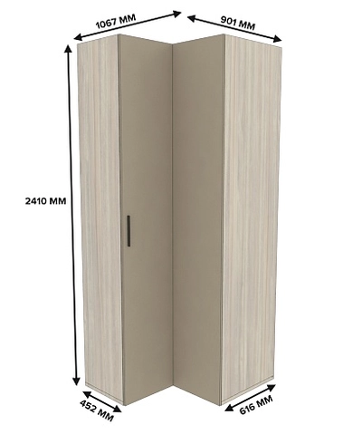 Шкаф угловой L208 L/R