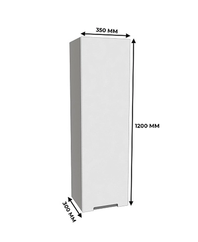 Шкаф навесной, фасады в эмали LE-380
