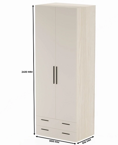 Шкаф двустворчатый с ящиками L211.60