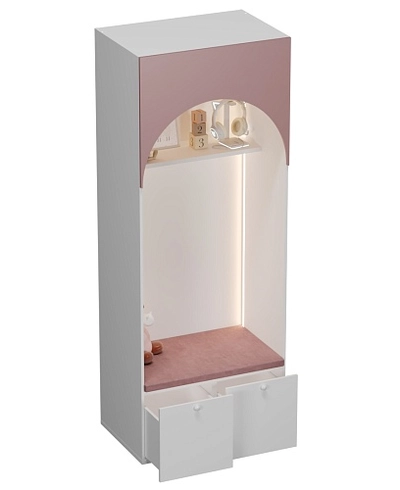 Секция с нишей с ящиками, с мягким сидением и подсветкой LG434.60