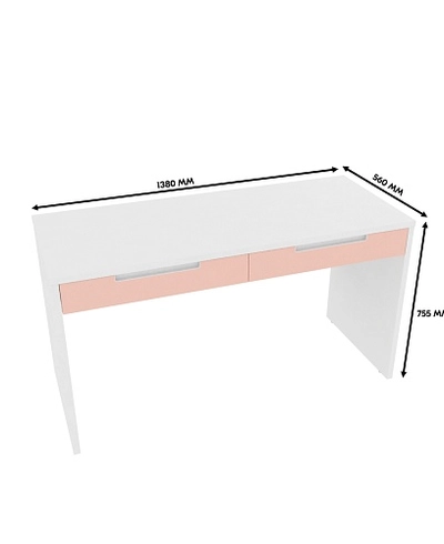 Cтол письменный прямой, фасады в эмали LE718
