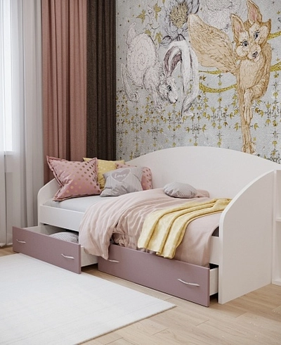 Кровать односпальная с ящиками P902N, 90x190