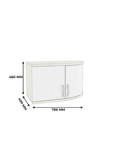 Антресоль радиусная узкая P462.1 L/R