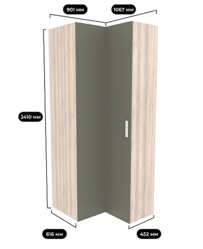 Шкаф угловой L208 L/R