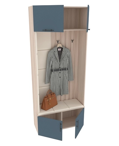 Секция с крючками с подсветкой и мягкими панелями L419