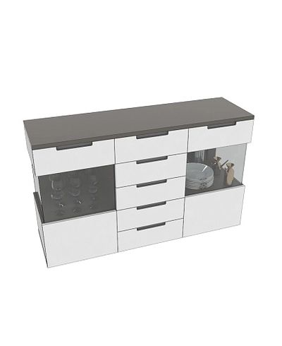 Комод с подсветкой, фасады в эмали LE707