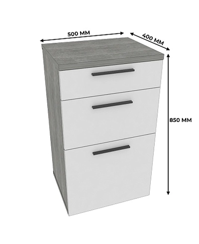 Тумба узкая 2 ящика LG-875