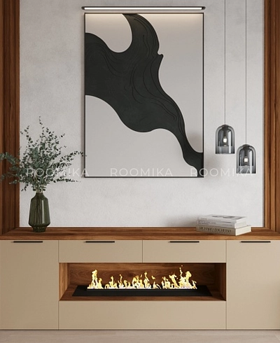 Тумба ТВ напольная с электрокамином L550.450