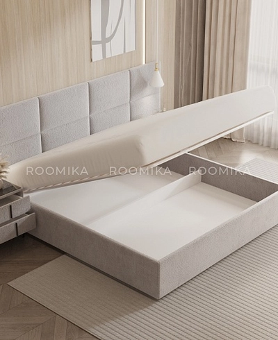 Cпальня с мягкой кроватью ВЕРСАЛ и мягкими тумбами 203