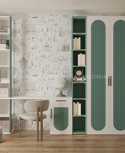 Рабочая зона Лацио фрезерованные фасады в эмали 88