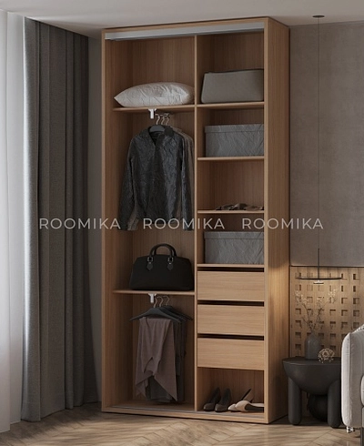 Шкаф-купе ХG126.45-1, профиль INTEGRO, фасад зеркало серебро/МДФ