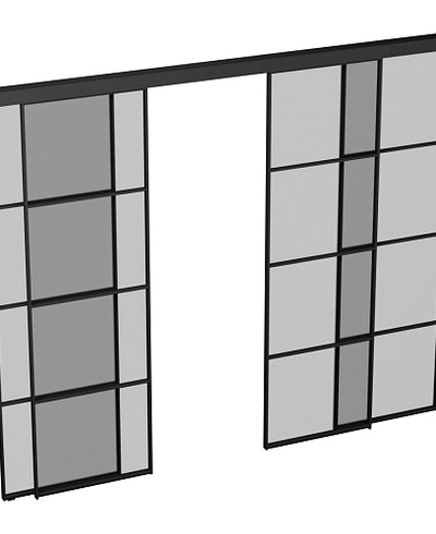 Перегородка для зониования пространства, стекло Сатинато GRACE 19