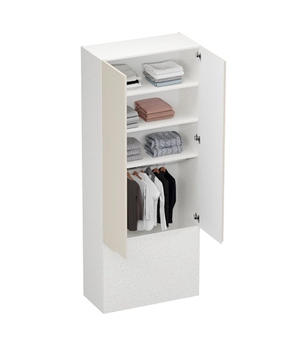 Шкаф двухдверный с фальш-панелью, фасады в эмали LE212.4-90