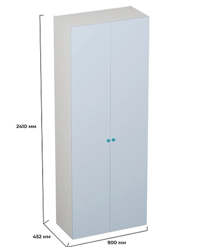 Шкаф двухдверный узкий L210.44-4