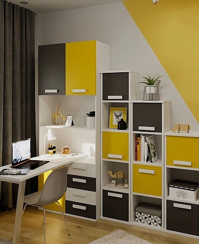 Стол для школьника со шкафом Левел