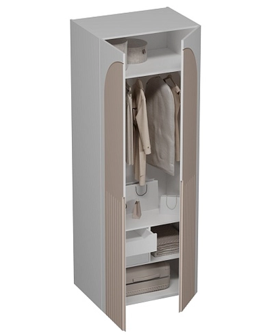 Шкаф 2 дверный, фрезерованные фасады в эмали LE210.60-2