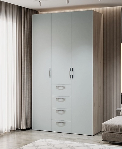 Шкаф трехдверный с ящиками глубокий L203.60