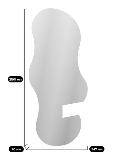 Зеркало L165 с туалетным столиком L515 с подсветкой L/R