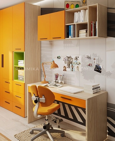 Шкаф однодверный с нишей и ящиками L224