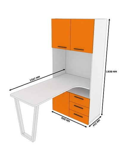 Cтол-стеллаж L402 L/R