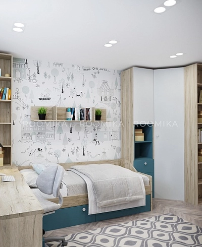 Шкаф однодверный с нишей и ящиками L224