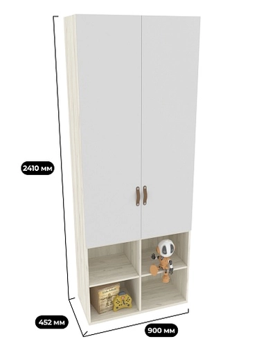 Шкаф двухдверный L217.44-1