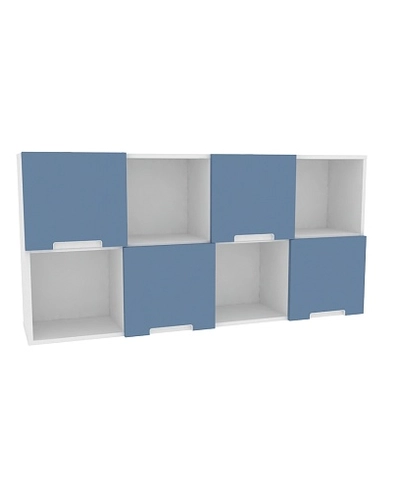 Антресоль над столом, фасады в эмали LE309